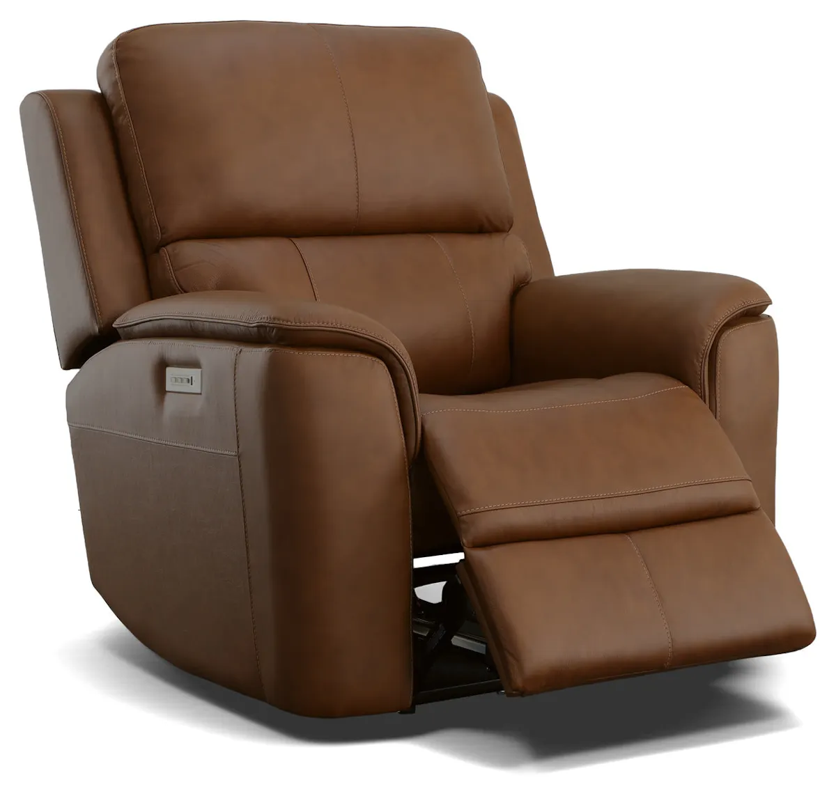 Flexsteel Furniture 1041-50PH-94672 Henry Caramel Leather Power Recliner with Power Headrest and Lumbar Flexsteel Furniture 1041-50PH-94672 Henry Caramel Leather Power Recliner with Power Headrest and Lumbar