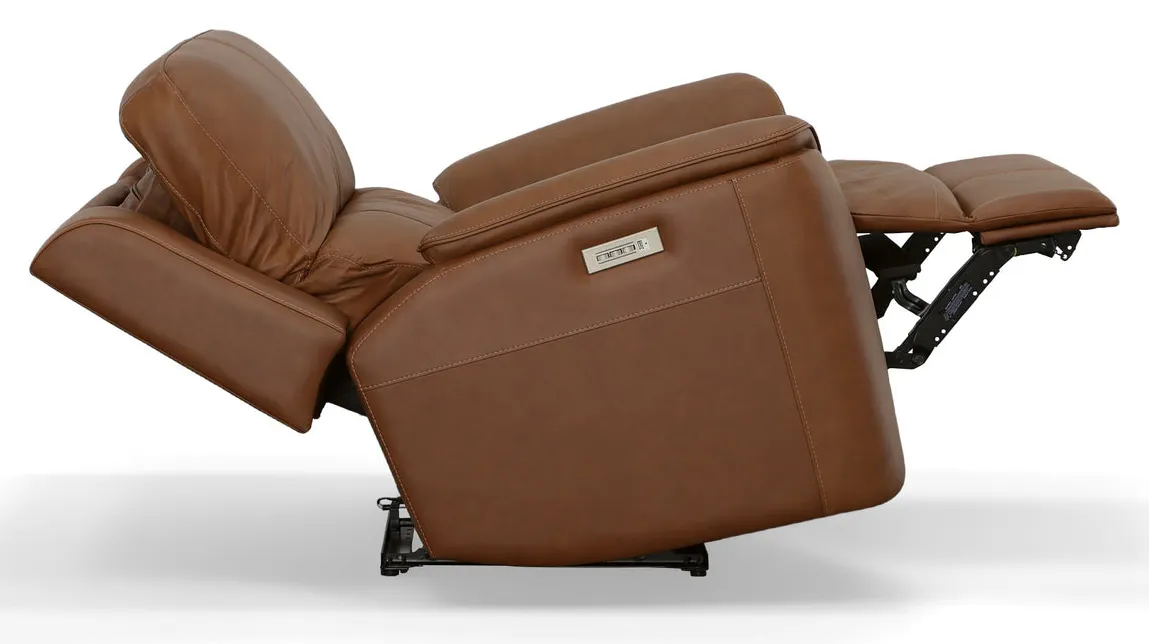 Flexsteel Furniture 1041-50PH-94672 Henry Caramel Leather Power Recliner with Power Headrest and Lumbar Flexsteel Furniture 1041-50PH-94672 Henry Caramel Leather Power Recliner with Power Headrest and Lumbar