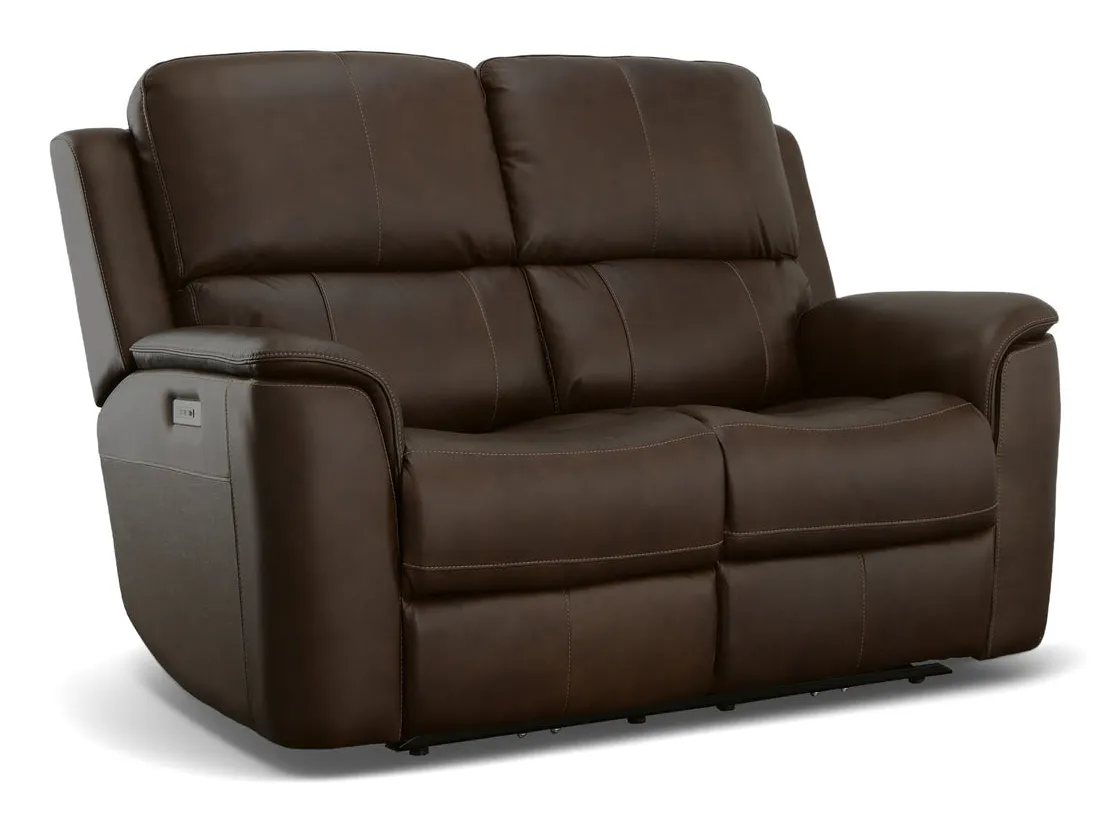 Flexsteel Furniture 1041-60PH-94671 Henry Burnt Umber Leather Power Reclining Loveseat with Power Headrests and Lumbar Flexsteel Furniture 1041-60PH-94671 Henry Burnt Umber Leather Power Reclining Loveseat with Power Headrests and Lumbar
