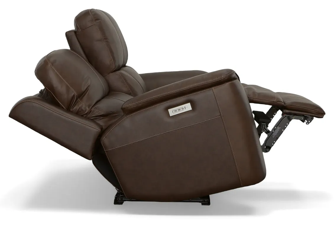 Flexsteel Furniture 1041-60PH-94671 Henry Burnt Umber Leather Power Reclining Loveseat with Power Headrests and Lumbar Flexsteel Furniture 1041-60PH-94671 Henry Burnt Umber Leather Power Reclining Loveseat with Power Headrests and Lumbar