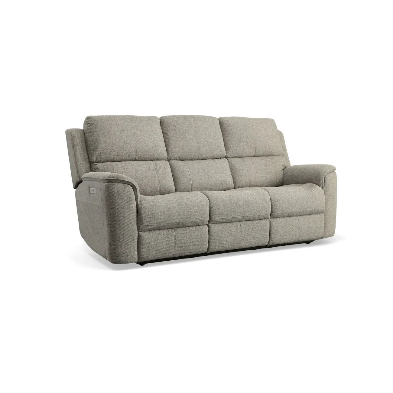 Flexsteel Furniture 1041-62PH-42501 Henry Fog Fabric Power Reclining Sofa with Power Headrests and Lumbar