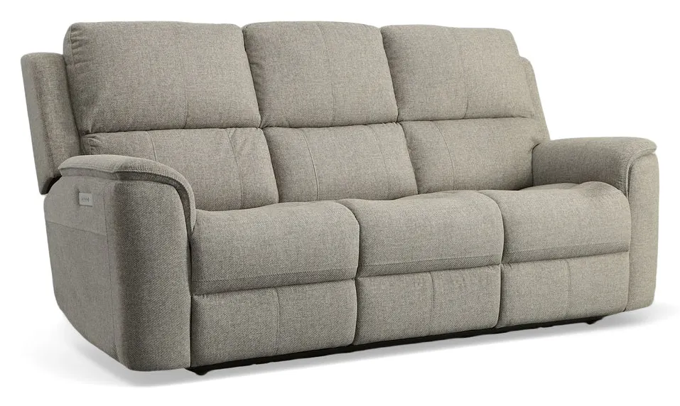 Flexsteel Furniture 1041-62PH-42501 Henry Fog Fabric Power Reclining Sofa with Power Headrests and Lumbar Flexsteel Furniture 1041-62PH-42501 Henry Fog Fabric Power Reclining Sofa with Power Headrests and Lumbar