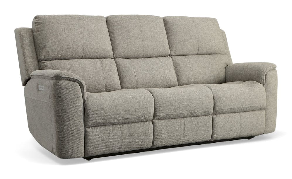 Flexsteel Furniture 1041-62PH-42501 Henry Fog Fabric Power Reclining Sofa with Power Headrests and Lumbar Flexsteel Furniture 1041-62PH-42501 Henry Fog Fabric Power Reclining Sofa with Power Headrests and Lumbar
