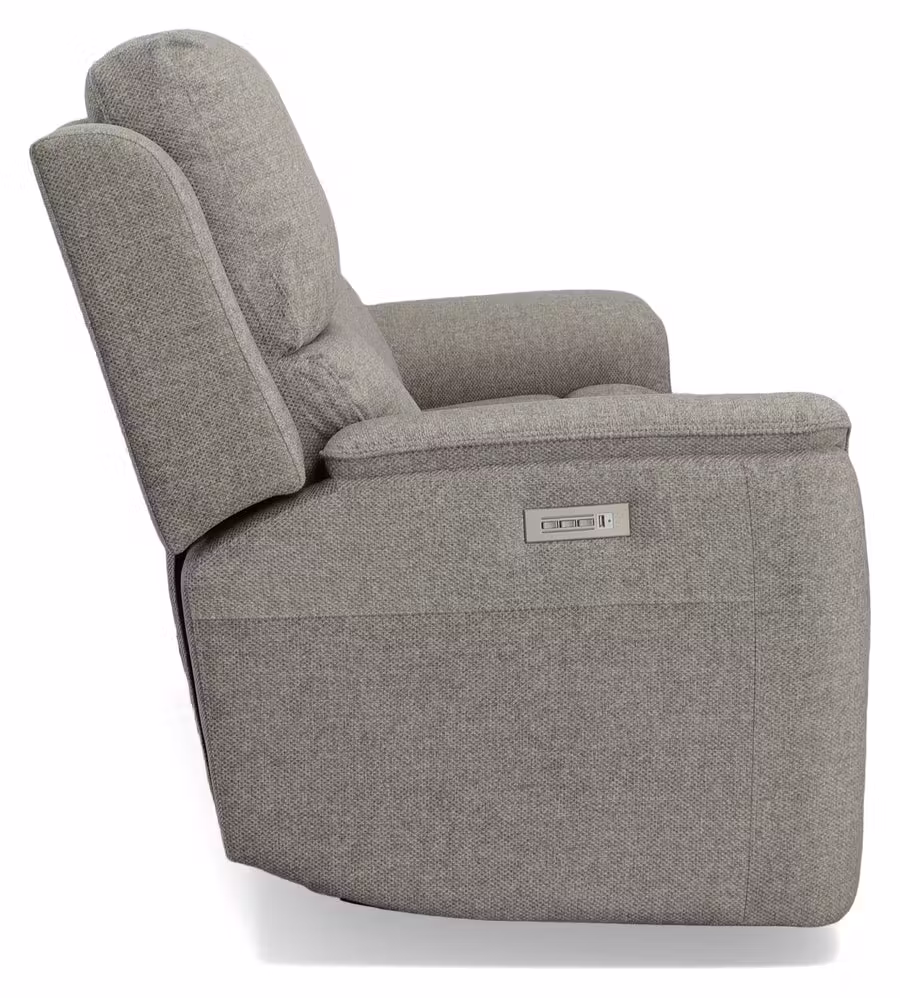 Flexsteel Furniture 1041-62PH-42501 Henry Fog Fabric Power Reclining Sofa with Power Headrests and Lumbar Flexsteel Furniture 1041-62PH-42501 Henry Fog Fabric Power Reclining Sofa with Power Headrests and Lumbar