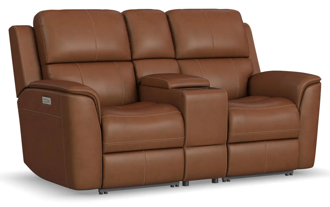 Flexsteel Furniture 1041-64PH-94672 Henry Caramel Leather Power Reclining Loveseat with Console and Power Headrests and Lumbar Flexsteel Furniture 1041-64PH-94672 Henry Caramel Leather Power Reclining Loveseat with Console and Power Headrests and Lumbar