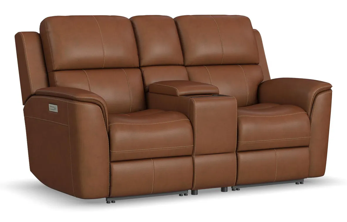 Flexsteel Furniture 1041-64PH-94672 Henry Caramel Leather Power Reclining Loveseat with Console and Power Headrests and Lumbar Flexsteel Furniture 1041-64PH-94672 Henry Caramel Leather Power Reclining Loveseat with Console and Power Headrests and Lumbar
