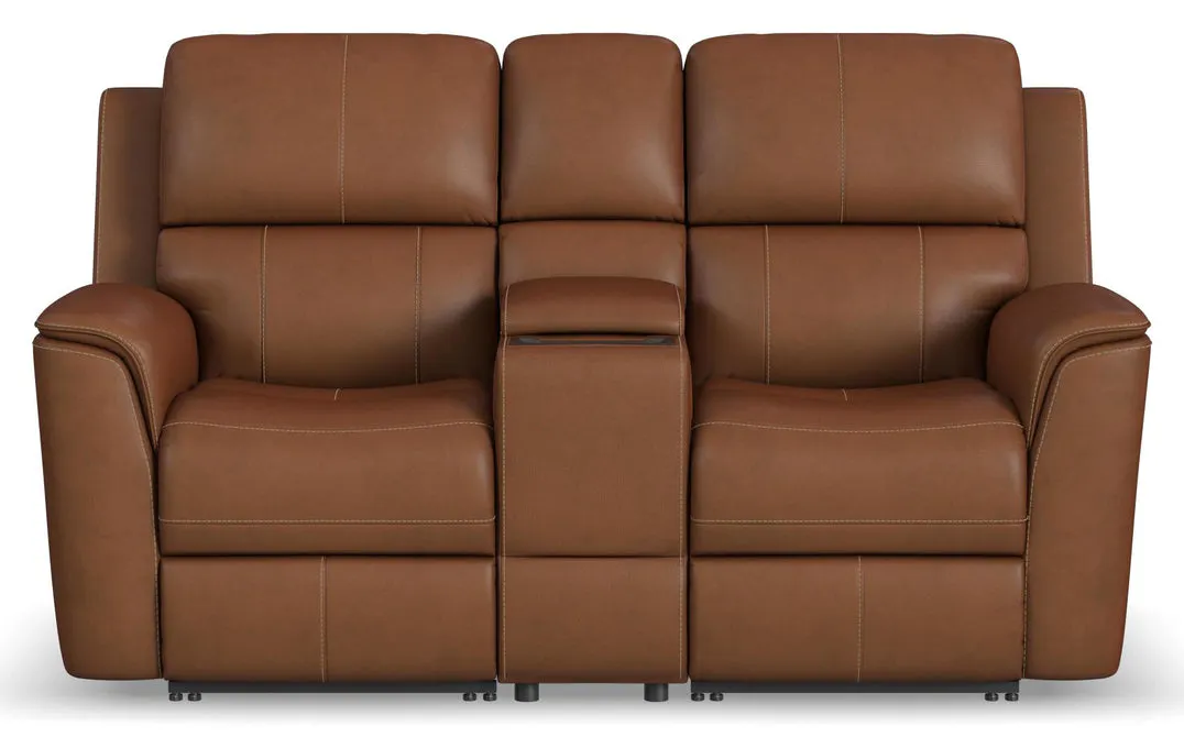 Flexsteel Furniture 1041-64PH-94672 Henry Caramel Leather Power Reclining Loveseat with Console and Power Headrests and Lumbar Flexsteel Furniture 1041-64PH-94672 Henry Caramel Leather Power Reclining Loveseat with Console and Power Headrests and Lumbar