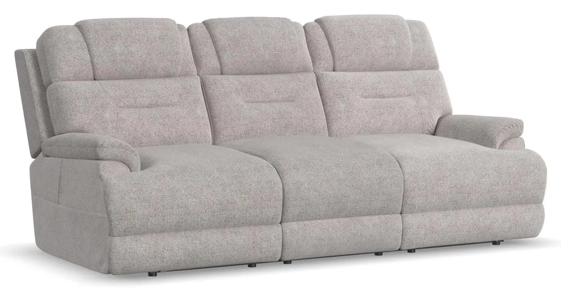 Flexsteel Furniture 1080-63P5-35201 Zofa Dove Fabric Power Sleep Sofa with Power Headrests and Lumbar Flexsteel Furniture 1080-63P5-35201 Zofa Dove Fabric Power Sleep Sofa with Power Headrests and Lumbar
