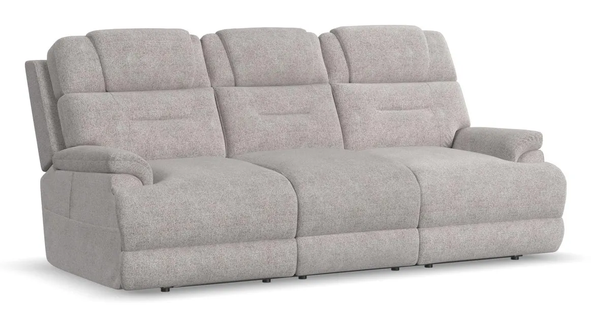 Flexsteel Furniture 1080-63P5-35201 Zofa Dove Fabric Power Sleep Sofa with Power Headrests and Lumbar Flexsteel Furniture 1080-63P5-35201 Zofa Dove Fabric Power Sleep Sofa with Power Headrests and Lumbar