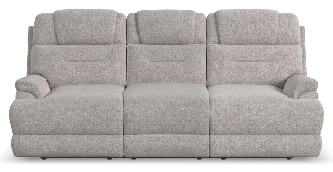 Flexsteel Furniture 1080-63P5-35201 Zofa Dove Fabric Power Sleep Sofa with Power Headrests and Lumbar Flexsteel Furniture 1080-63P5-35201 Zofa Dove Fabric Power Sleep Sofa with Power Headrests and Lumbar