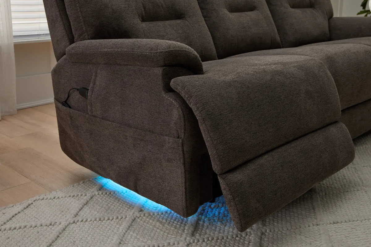 Flexsteel Furniture 1080-63P5-35804 Zofa Umber Fabric Power Sleep Sofa with Power Headrests and Lumbar Flexsteel Furniture 1080-63P5-35804 Zofa Umber Fabric Power Sleep Sofa with Power Headrests and Lumbar