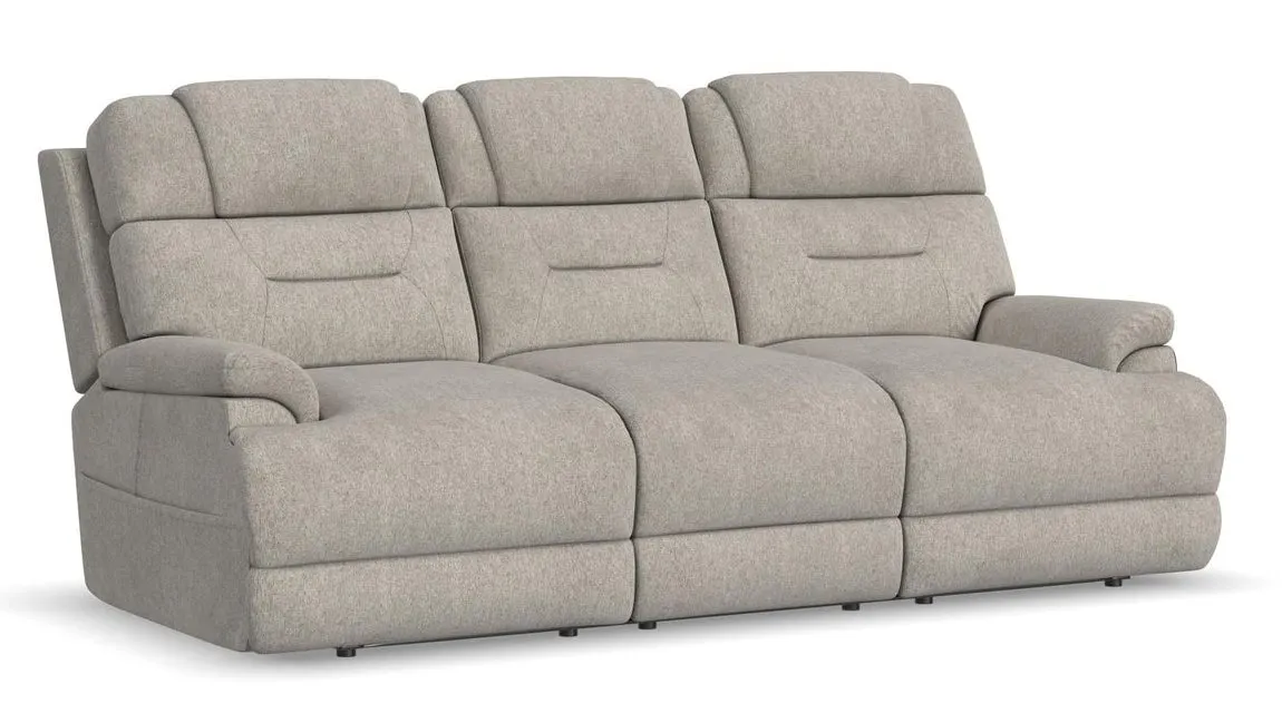 Flexsteel Furniture 1080-63P5-35880 Zofa Shell Fabric Power Sleep Sofa with Power Headrests and Lumbar