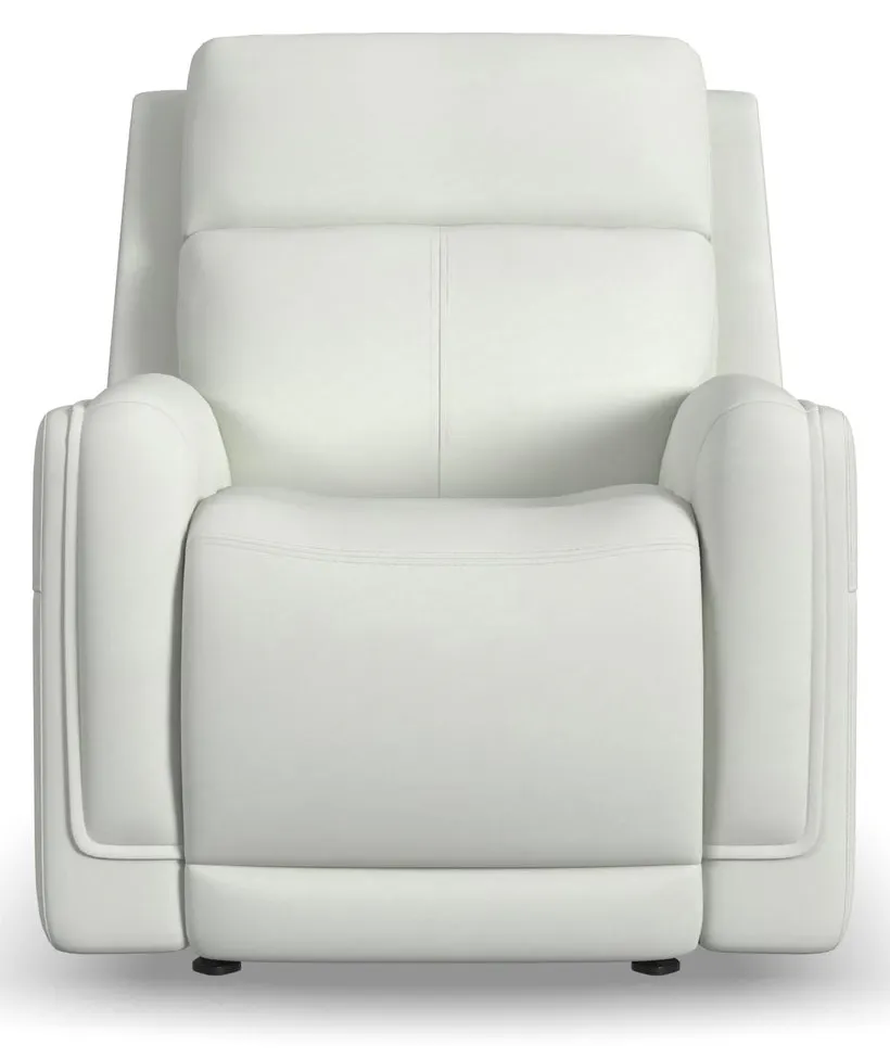 Flexsteel Furniture 1158-54GL-32611 Alister Porcelain Leather Power Gliding Recliner with Power Headrest and Lumbar Flexsteel Furniture 1158-54GL-32611 Alister Porcelain Leather Power Gliding Recliner with Power Headrest and Lumbar