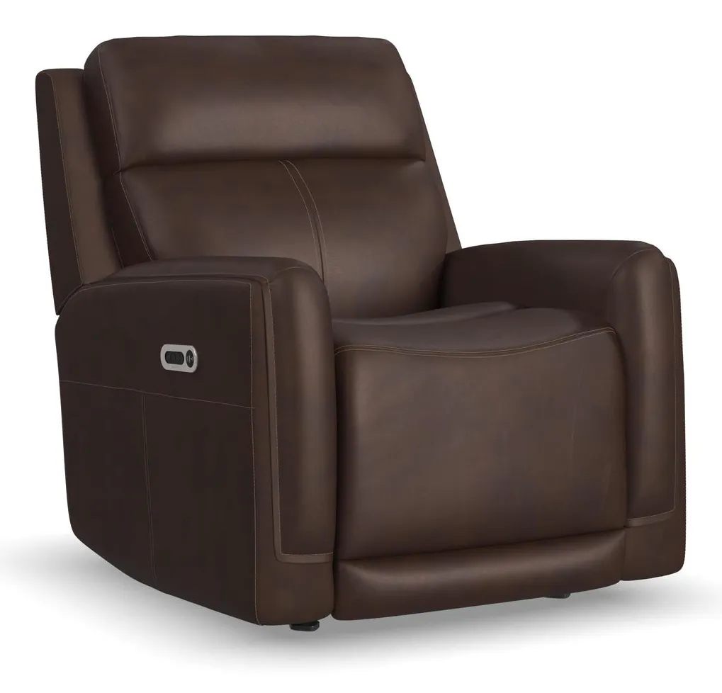 Flexsteel Furniture 1158-54GL-94671 Alister Burnt Umber Leather Power Gliding Recliner with Power Headrest and Lumbar Flexsteel Furniture 1158-54GL-94671 Alister Burnt Umber Leather Power Gliding Recliner with Power Headrest and Lumbar