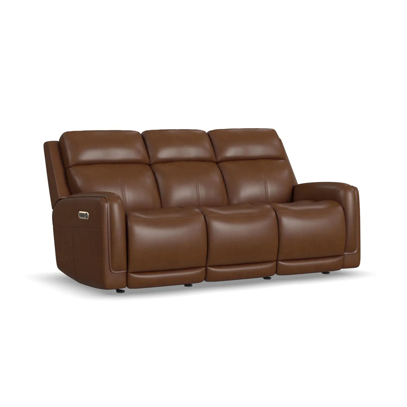 Flexsteel Furniture 1158-63GL-73472 Alister Sedona Leather Power Gliding Sofa with Power Headrests and Lumbar