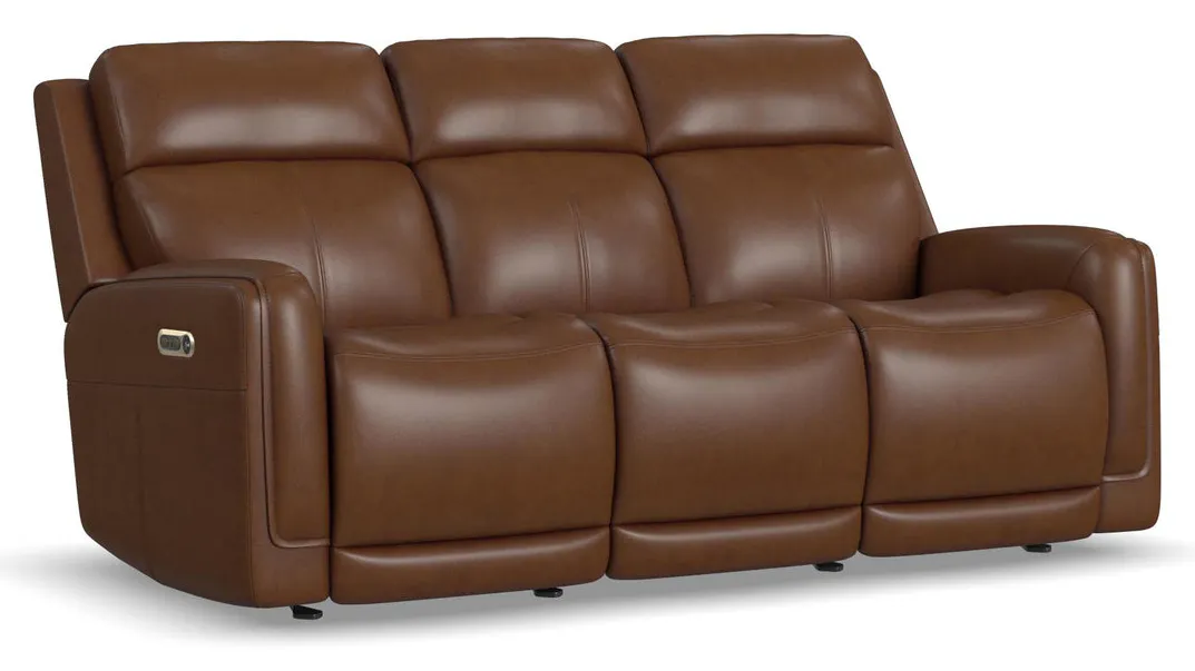 Flexsteel Furniture 1158-63GL-73472 Alister Sedona Leather Power Gliding Sofa with Power Headrests and Lumbar Flexsteel Furniture 1158-63GL-73472 Alister Sedona Leather Power Gliding Sofa with Power Headrests and Lumbar