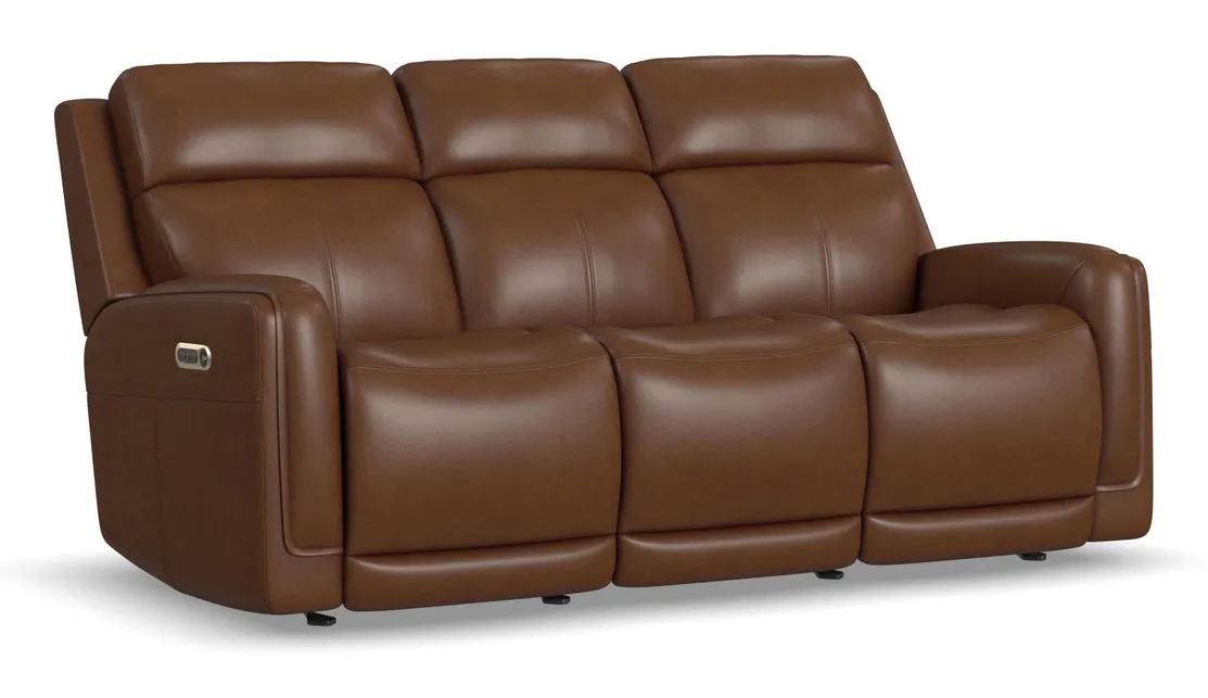 Flexsteel Furniture 1158-63GL-73472 Alister Sedona Leather Power Gliding Sofa with Power Headrests and Lumbar Flexsteel Furniture 1158-63GL-73472 Alister Sedona Leather Power Gliding Sofa with Power Headrests and Lumbar