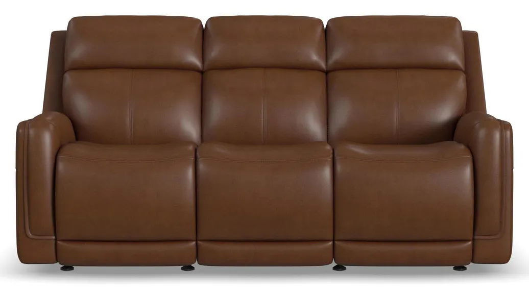 Flexsteel Furniture 1158-63GL-73472 Alister Sedona Leather Power Gliding Sofa with Power Headrests and Lumbar Flexsteel Furniture 1158-63GL-73472 Alister Sedona Leather Power Gliding Sofa with Power Headrests and Lumbar