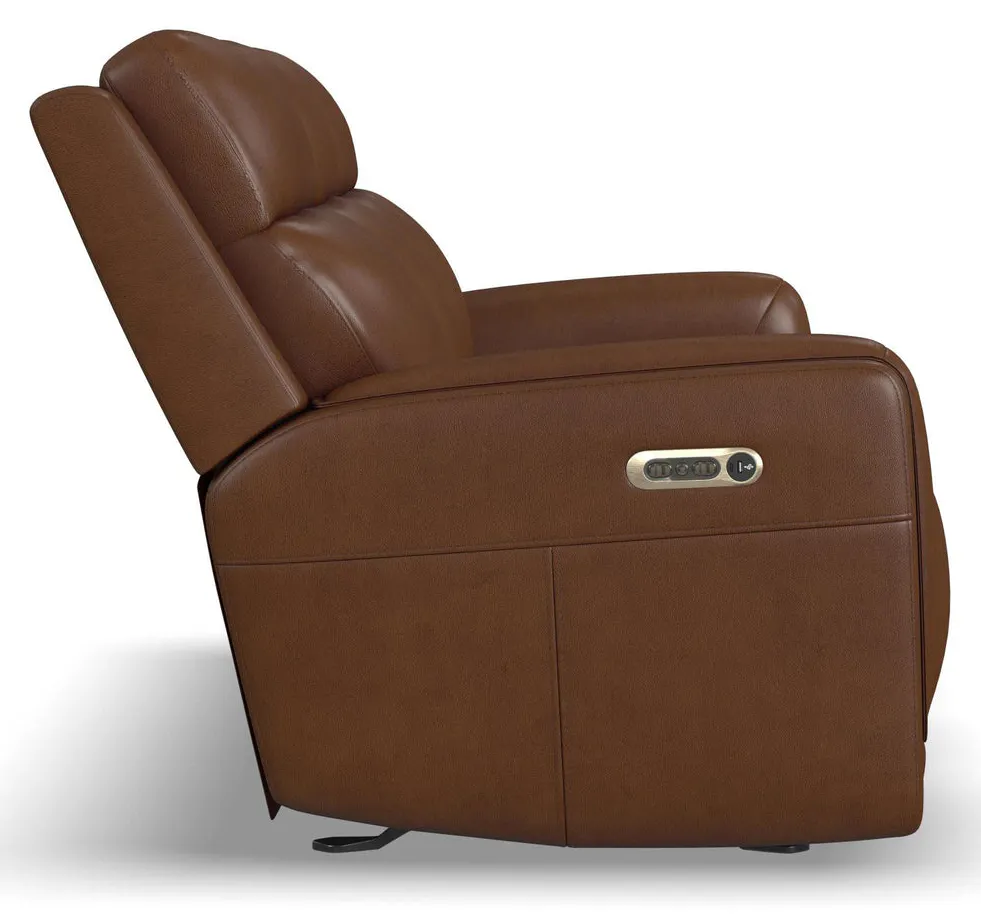 Flexsteel Furniture 1158-63GL-73472 Alister Sedona Leather Power Gliding Sofa with Power Headrests and Lumbar Flexsteel Furniture 1158-63GL-73472 Alister Sedona Leather Power Gliding Sofa with Power Headrests and Lumbar