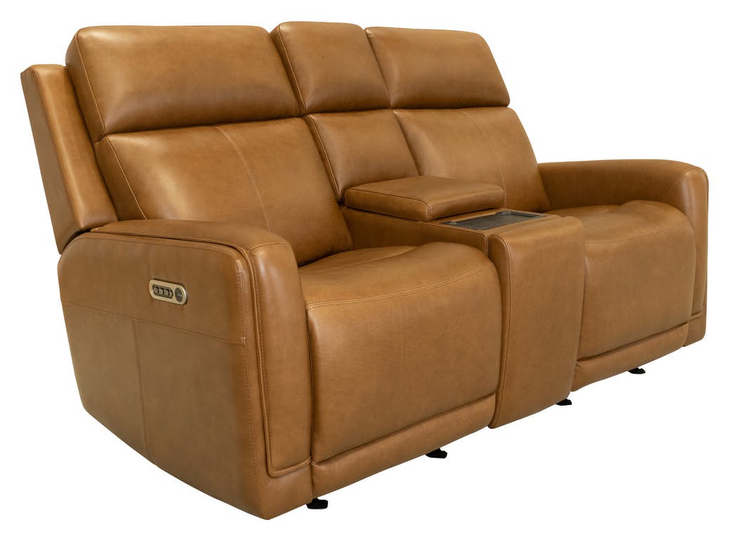 Flexsteel Furniture 1158-64GL-73472 Alister Sedona Leather Power Gliding Loveseat with Console, Power Headrests and Lumbar Flexsteel Furniture 1158-64GL-73472 Alister Sedona Leather Power Gliding Loveseat with Console, Power Headrests and Lumbar