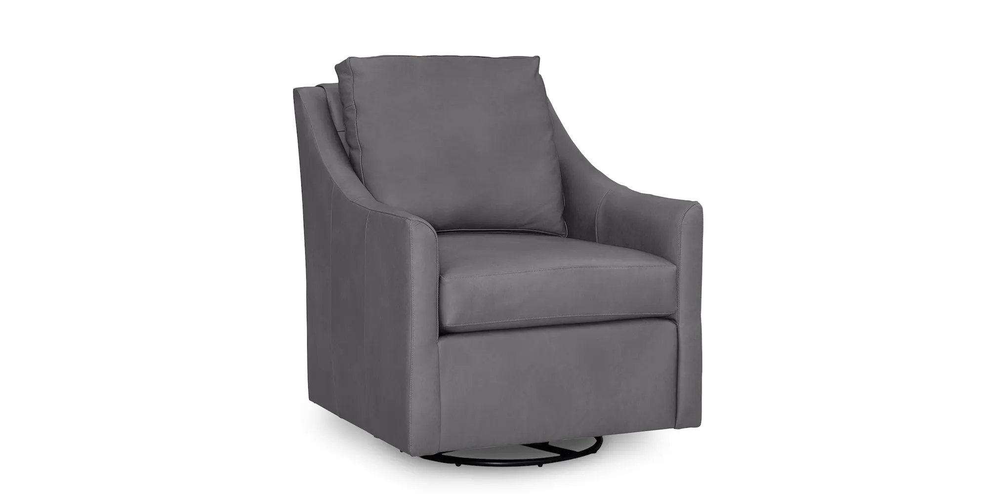 Bassett Furniture 1340-09L Sloan Leather Swivel Glider