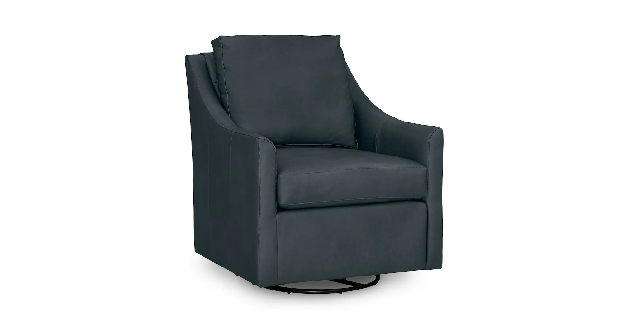 Bassett Furniture 1340-09L Sloan Leather Swivel Glider