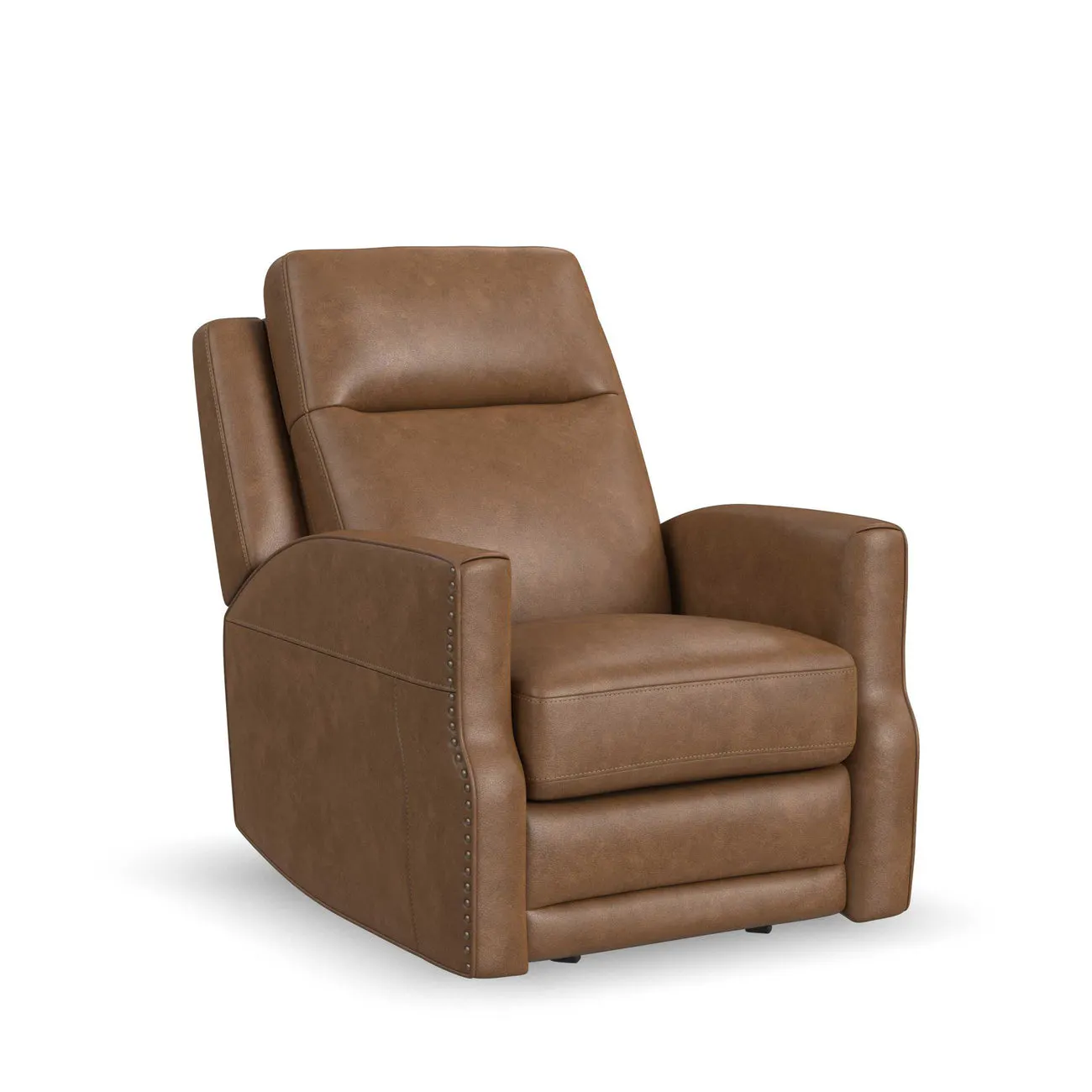 Flexsteel Furniture 1585-54PH-68572 Maxwell Cedar Leather Power Gliding Recliner with Power Headrest and Lumbar
