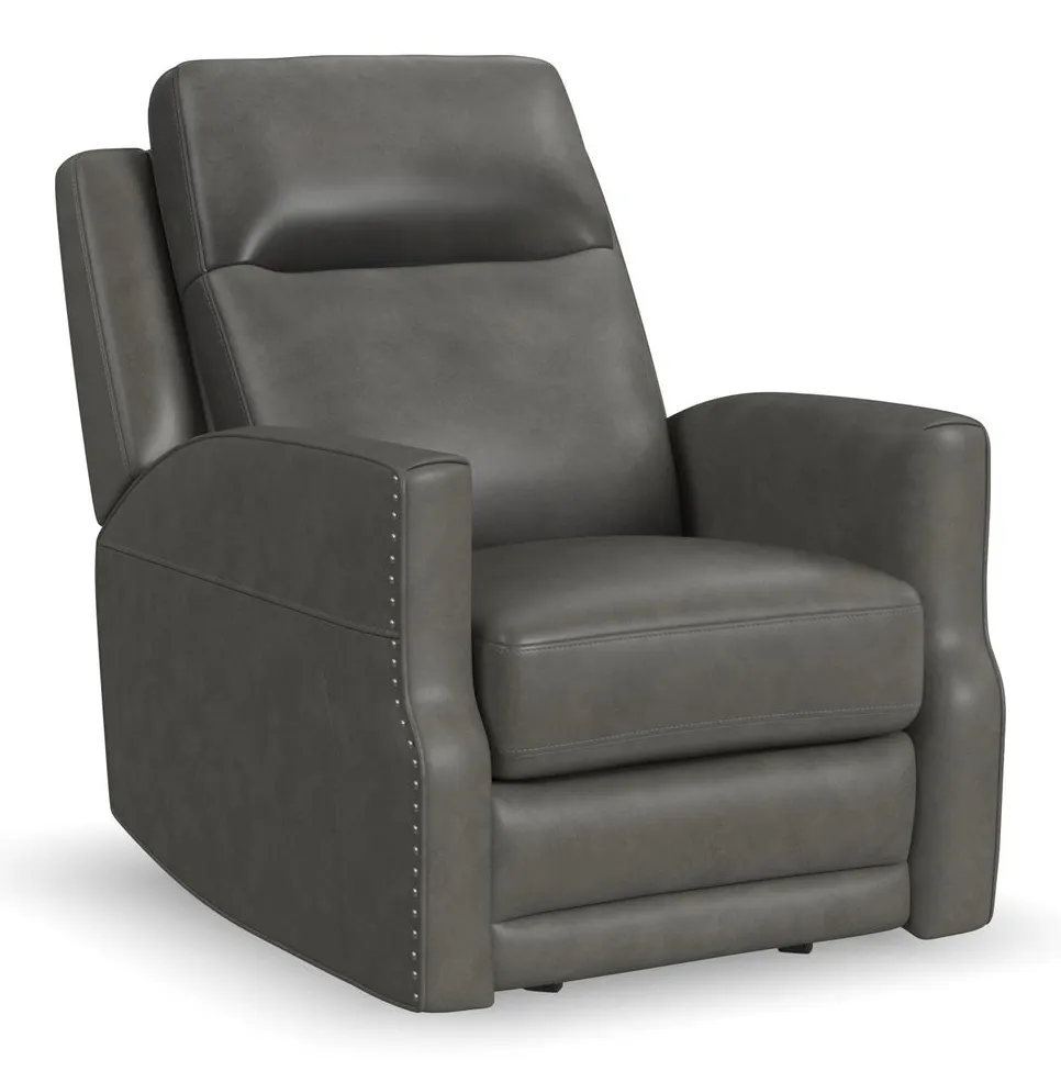 Flexsteel Furniture 1585-54PH-72702 Maxwell Cinder Leather Power Gliding Recliner with Power Headrest and Lumbar Flexsteel Furniture 1585-54PH-72702 Maxwell Cinder Leather Power Gliding Recliner with Power Headrest and Lumbar
