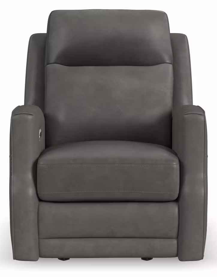 Flexsteel Furniture 1585-54PH-72702 Maxwell Cinder Leather Power Gliding Recliner with Power Headrest and Lumbar Flexsteel Furniture 1585-54PH-72702 Maxwell Cinder Leather Power Gliding Recliner with Power Headrest and Lumbar