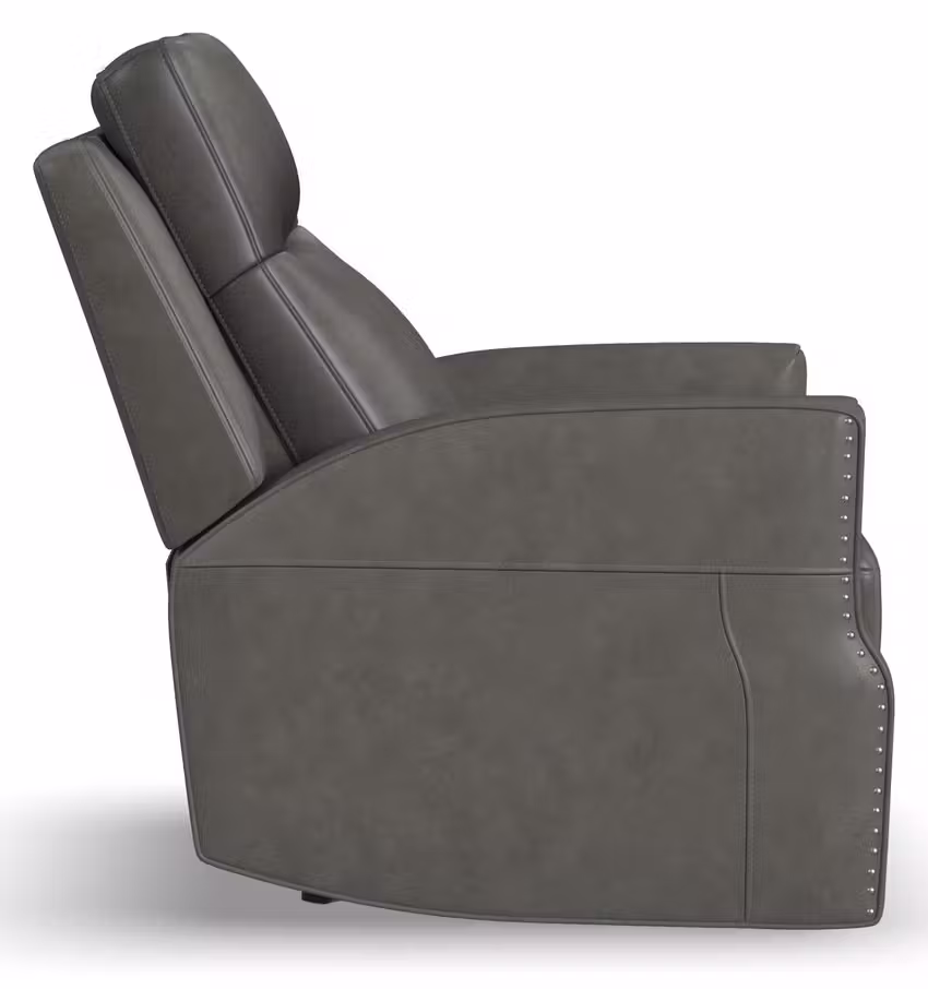 Flexsteel Furniture 1585-54PH-72702 Maxwell Cinder Leather Power Gliding Recliner with Power Headrest and Lumbar Flexsteel Furniture 1585-54PH-72702 Maxwell Cinder Leather Power Gliding Recliner with Power Headrest and Lumbar