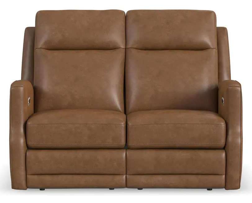 Flexsteel Furniture 1585-60PH-68572 Maxwell Cedar Leather Power Reclining Loveseat with Power Headrests and Lumbar Flexsteel Furniture 1585-60PH-68572 Maxwell Cedar Leather Power Reclining Loveseat with Power Headrests and Lumbar