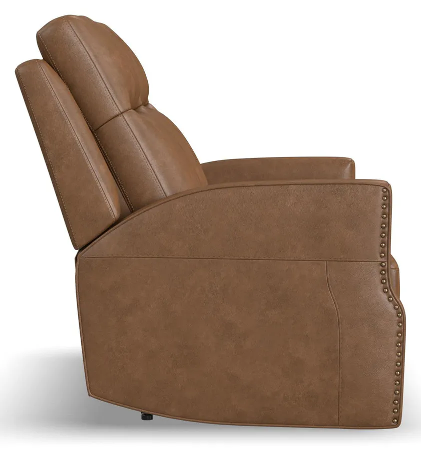 Flexsteel Furniture 1585-60PH-68572 Maxwell Cedar Leather Power Reclining Loveseat with Power Headrests and Lumbar Flexsteel Furniture 1585-60PH-68572 Maxwell Cedar Leather Power Reclining Loveseat with Power Headrests and Lumbar
