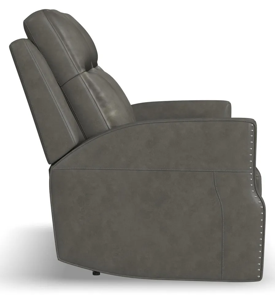 Flexsteel Furniture 1585-60PH-72702 Maxwell Cinder Leather Power Reclining Loveseat with Power Headrests and Lumbar Flexsteel Furniture 1585-60PH-72702 Maxwell Cinder Leather Power Reclining Loveseat with Power Headrests and Lumbar