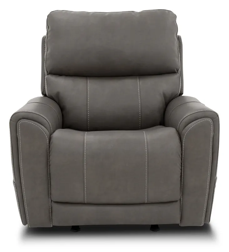 Flexsteel Furniture 1587-51P5-88602 Carter Smoke Fabric Power Rocking Recliner with Power Headrest, Lumbar, Heat and Massage Flexsteel Furniture 1587-51P5-88602 Carter Smoke Fabric Power Rocking Recliner with Power Headrest, Lumbar, Heat and Massage