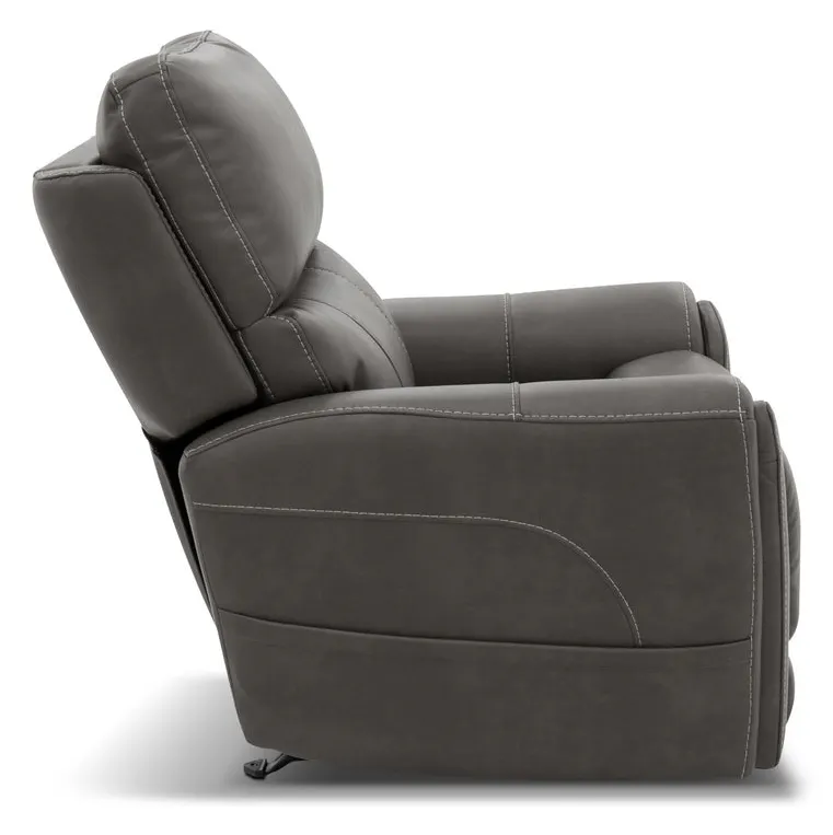 Flexsteel Furniture 1587-51P5-88602 Carter Smoke Fabric Power Rocking Recliner with Power Headrest, Lumbar, Heat and Massage Flexsteel Furniture 1587-51P5-88602 Carter Smoke Fabric Power Rocking Recliner with Power Headrest, Lumbar, Heat and Massage