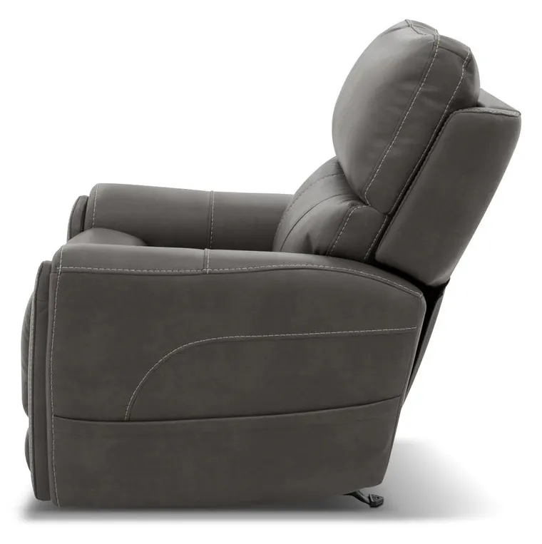 Flexsteel Furniture 1587-51P5-88602 Carter Smoke Fabric Power Rocking Recliner with Power Headrest, Lumbar, Heat and Massage Flexsteel Furniture 1587-51P5-88602 Carter Smoke Fabric Power Rocking Recliner with Power Headrest, Lumbar, Heat and Massage