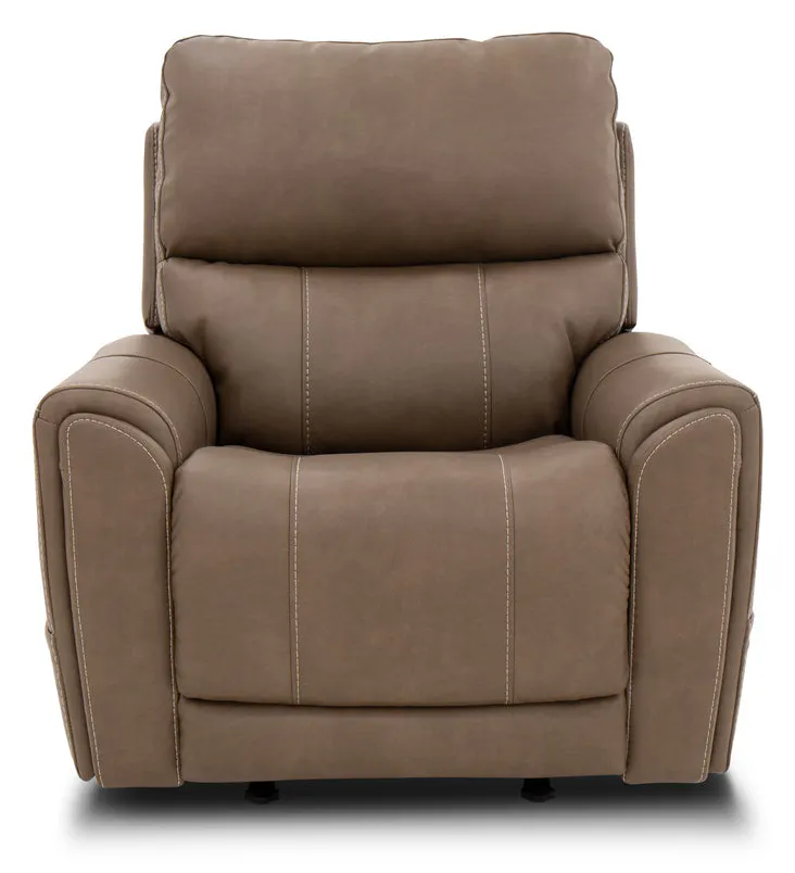Flexsteel Furniture 1587-51P5-88672 Carter Cappuccino Fabric Power Rocking Recliner with Power Headrest, Lumbar, Heat and Massage Flexsteel Furniture 1587-51P5-88672 Carter Cappuccino Fabric Power Rocking Recliner with Power Headrest, Lumbar, Heat and Massage