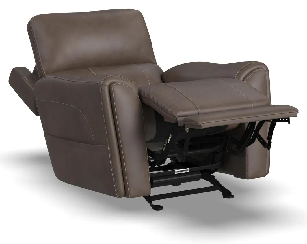 Flexsteel Furniture 1587-51P5-88672 Carter Cappuccino Fabric Power Rocking Recliner with Power Headrest, Lumbar, Heat and Massage Flexsteel Furniture 1587-51P5-88672 Carter Cappuccino Fabric Power Rocking Recliner with Power Headrest, Lumbar, Heat and Massage