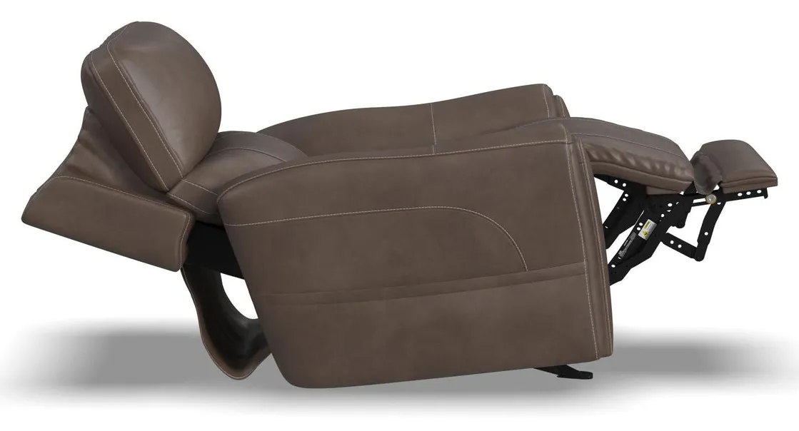 Flexsteel Furniture 1587-51P5-88672 Carter Cappuccino Fabric Power Rocking Recliner with Power Headrest, Lumbar, Heat and Massage Flexsteel Furniture 1587-51P5-88672 Carter Cappuccino Fabric Power Rocking Recliner with Power Headrest, Lumbar, Heat and Massage