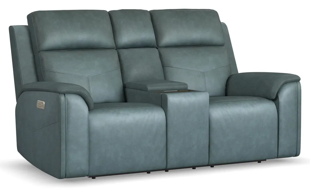 Flexsteel Furniture 1592-64P5-38640 Vernon Admiral Fabric Power Reclining Loveseat with Console, Power Headrests, Lumbar, Heat and Massage Flexsteel Furniture 1592-64P5-38640 Vernon Admiral Fabric Power Reclining Loveseat with Console, Power Headrests, Lumbar, Heat and Massage