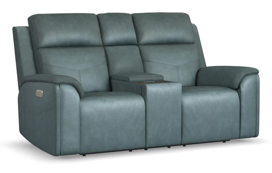 Flexsteel Furniture 1592-64P5-38640 Vernon Admiral Fabric Power Reclining Loveseat with Console, Power Headrests, Lumbar, Heat and Massage Flexsteel Furniture 1592-64P5-38640 Vernon Admiral Fabric Power Reclining Loveseat with Console, Power Headrests, Lumbar, Heat and Massage