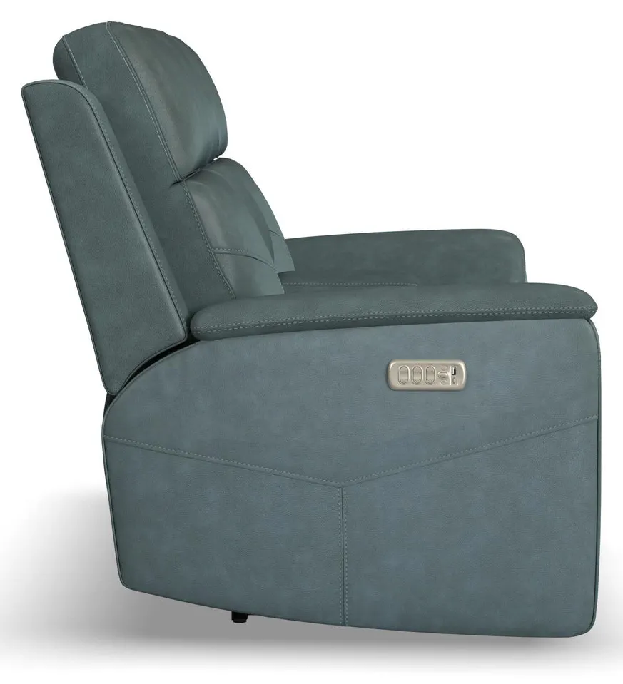 Flexsteel Furniture 1592-64P5-38640 Vernon Admiral Fabric Power Reclining Loveseat with Console, Power Headrests, Lumbar, Heat and Massage Flexsteel Furniture 1592-64P5-38640 Vernon Admiral Fabric Power Reclining Loveseat with Console, Power Headrests, Lumbar, Heat and Massage