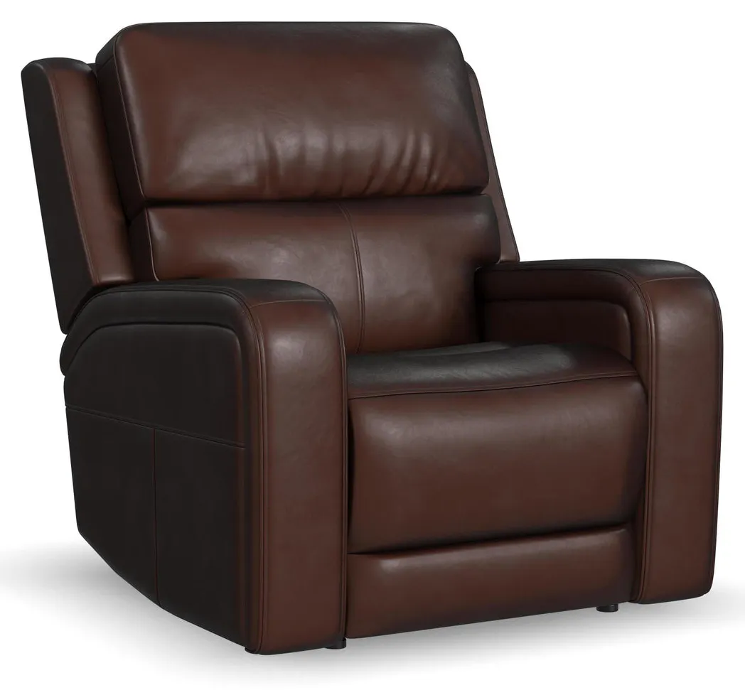 Flexsteel Furniture 1750-50P5-70570 Oasis Truffle Leather Power Recliner with Power Headrest, Lumbar, Heat and Massage Flexsteel Furniture 1750-50P5-70570 Oasis Truffle Leather Power Recliner with Power Headrest, Lumbar, Heat and Massage