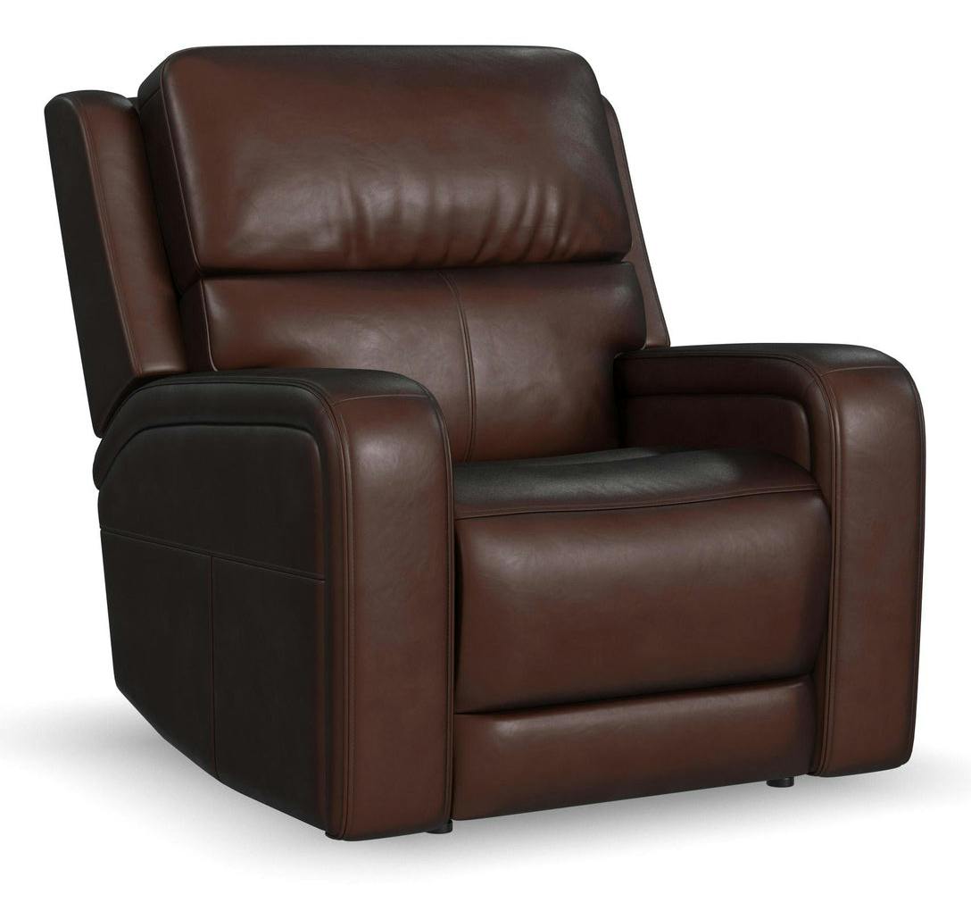 Flexsteel Furniture 1750-50P5-70570 Oasis Truffle Leather Power Recliner with Power Headrest, Lumbar, Heat and Massage Flexsteel Furniture 1750-50P5-70570 Oasis Truffle Leather Power Recliner with Power Headrest, Lumbar, Heat and Massage