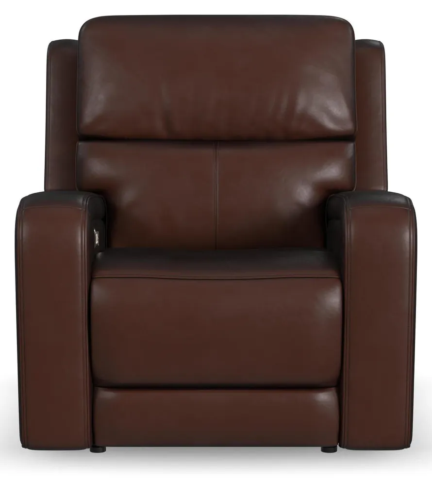 Flexsteel Furniture 1750-50P5-70570 Oasis Truffle Leather Power Recliner with Power Headrest, Lumbar, Heat and Massage Flexsteel Furniture 1750-50P5-70570 Oasis Truffle Leather Power Recliner with Power Headrest, Lumbar, Heat and Massage