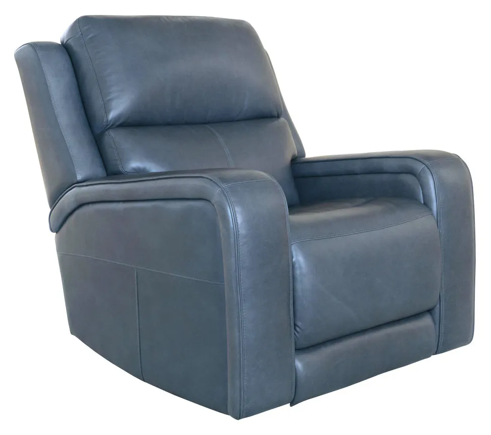 Flexsteel Furniture 1750-50P5-73440 Oasis Storm Leather Power Recliner with Power Headrest, Lumbar, Heat and Massage Flexsteel Furniture 1750-50P5-73440 Oasis Storm Leather Power Recliner with Power Headrest, Lumbar, Heat and Massage