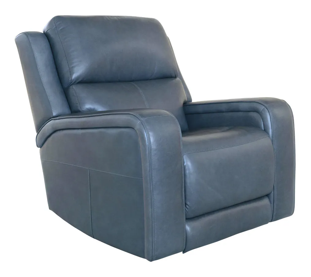 Flexsteel Furniture 1750-50P5-73440 Oasis Storm Leather Power Recliner with Power Headrest, Lumbar, Heat and Massage Flexsteel Furniture 1750-50P5-73440 Oasis Storm Leather Power Recliner with Power Headrest, Lumbar, Heat and Massage
