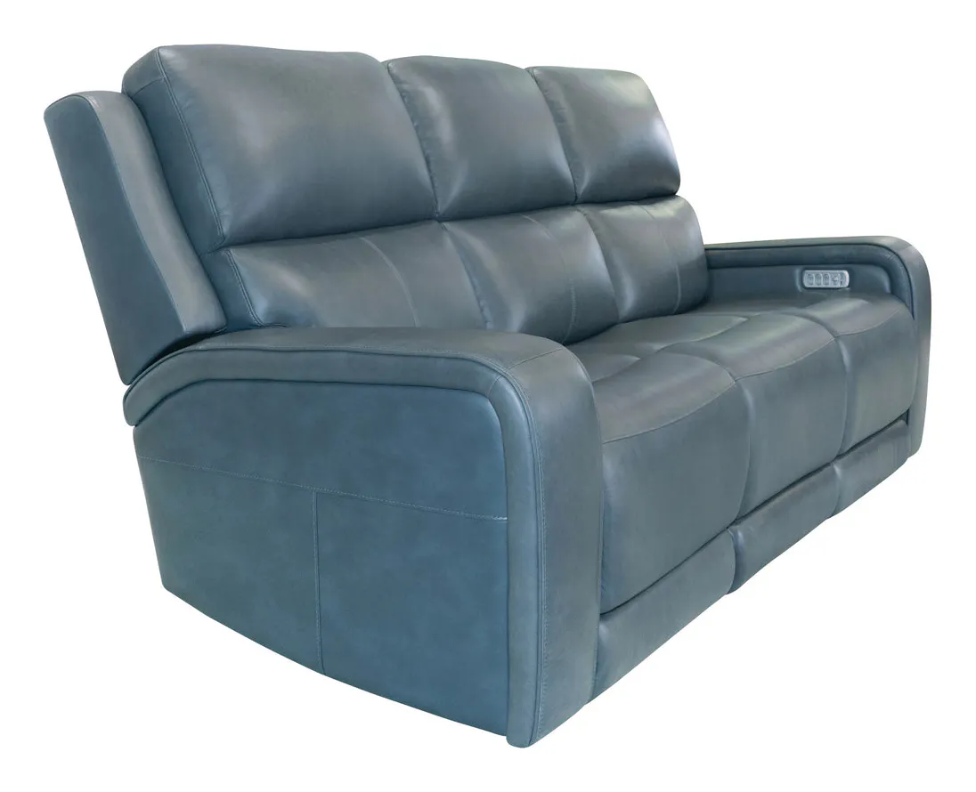 Flexsteel Furniture 1750-62P5-73440 Oasis Storm Leather Power Reclining Sofa with Power Headrests, Lumbar, Heat and Massage Flexsteel Furniture 1750-62P5-73440 Oasis Storm Leather Power Reclining Sofa with Power Headrests, Lumbar, Heat and Massage