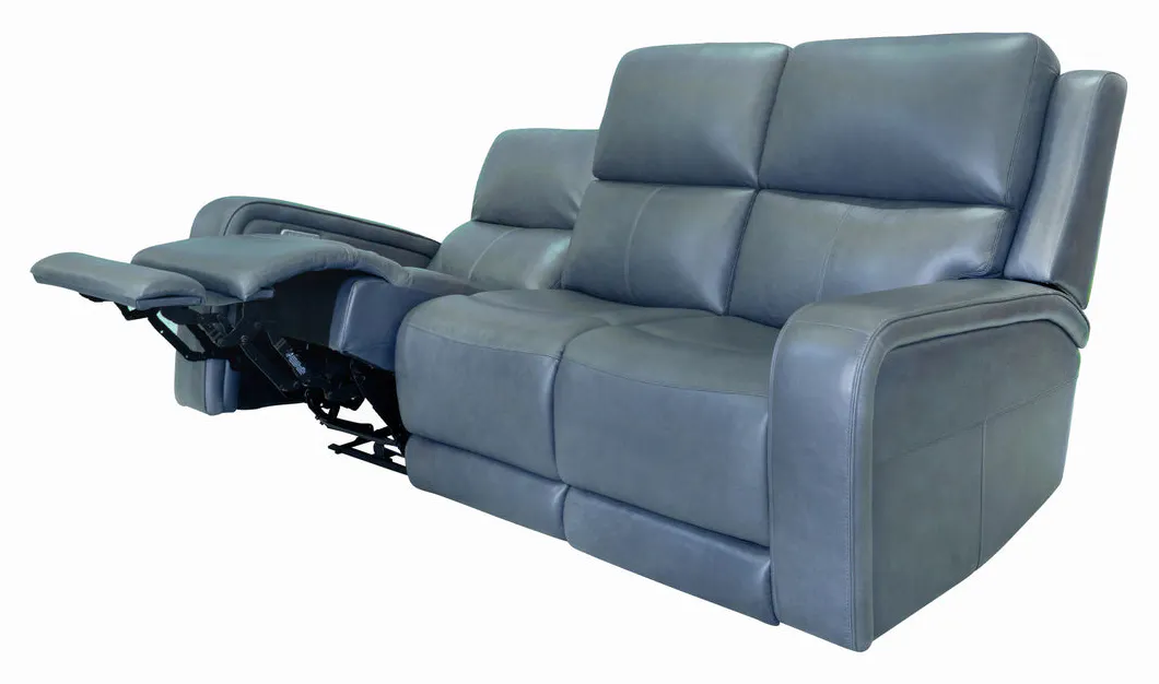 Flexsteel Furniture 1750-62P5-73440 Oasis Storm Leather Power Reclining Sofa with Power Headrests, Lumbar, Heat and Massage Flexsteel Furniture 1750-62P5-73440 Oasis Storm Leather Power Reclining Sofa with Power Headrests, Lumbar, Heat and Massage