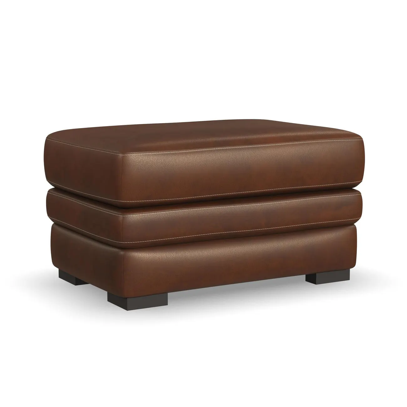 Flexsteel Furniture 1825-08-90772 David Pecan Leather Ottoman